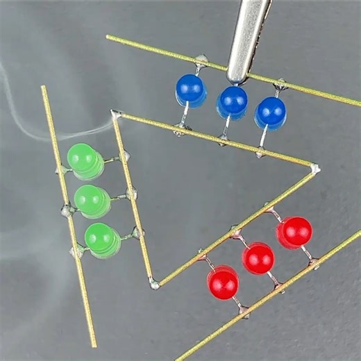 Amazing Three Colour LED Chaser Circuit #trend #viralvideo #highlights | SA Electric