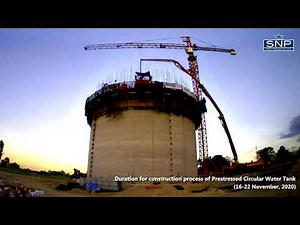 Duration for construction process of Prestressed Circular Water Tank (16 – 22 November, 2020)