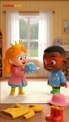 Rainy Day Song☔ | Fun Nursery Rhymes For Kids | Learn Colors w/ ‪@AnimalSketch‬
