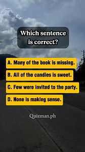 English Grammar Test 🤗 #Englishquiz #civilserviceexam2025 #letexam2025 #milliionviews #BrainTeaser | 𝚀𝚞𝚒𝚣𝚖𝚊𝚗.𝚙𝚑 𝟸.𝟶