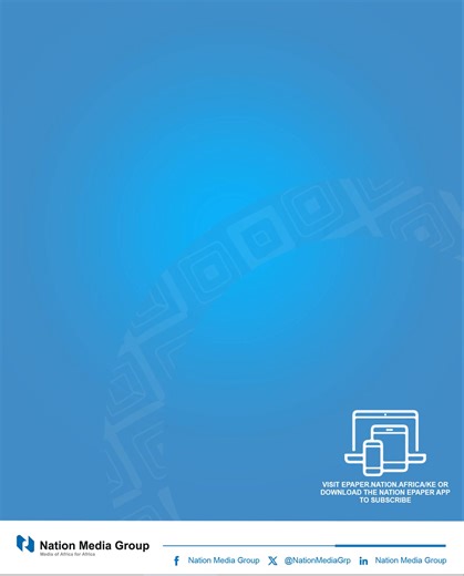 Scroll less. Know more. With the Nation e-paper, you get trusted journalism straight to your screen. No noise, no clutter, just the truth! 🗞 Subscribe and read all our newspapers from anywhere. [www.nation.africa/epaper] #NATIONePaper #TruthMatters #TheTruthOrNothing #NationDigitalNewsStand | Nation