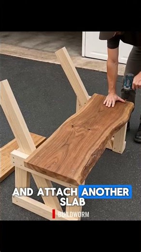 Build a stunning charred wood bench! #shorts #diy #woodworking #upcycling