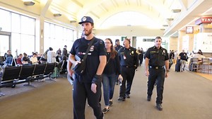 Earlier today, Andrew Brown, one of the eight OCFA Hand Crew members injured in the rollover accident on September 19th, returned to Orange County after six weeks of successful rehabilitation at Craig Hospital in Colorado. Accompanied on his flight home by several OCFA firefighters, Andrew walked into the arms of his family and friends awaiting his arrival at John Wayne Airport. Andrew’s recovery — and the courage and strength driving it — is as miraculous as it is inspiring. In Andrew’s words, 