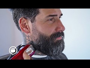 Relaxing Beard Shave with Faded Pompadour (ASMR - Barbershop Sounds/Minimal Talking)