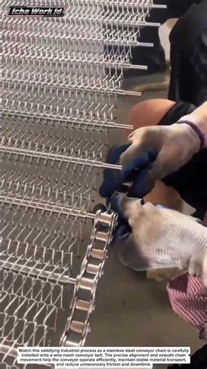 How Stainless Steel Conveyor Chains Are Installed | Satisfying Industrial Process