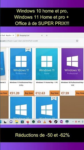 Clés de licence pour Windows 10, Windows 11 et MS Office à SUPER prix!