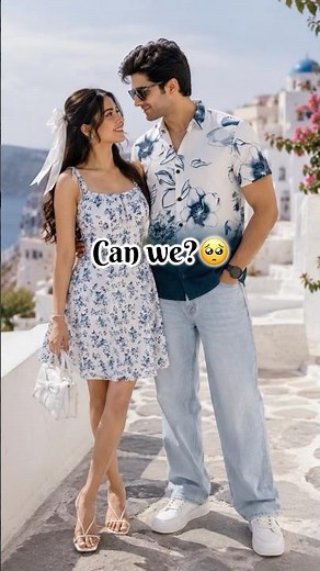 Romantic Couple Vacation Outfit Ideas 2026 💙🤍 | Matching Holiday Looks for Couples #shorts #viral