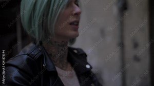 Angry young female girlfriend shouting on her boyfriend. Cry and gesture Stock Video