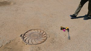 4.8M views · 46K reactions | What’s he up to!? A surprising DIY project using a manhole cover  | 5-Minute Crafts Teens | Facebook