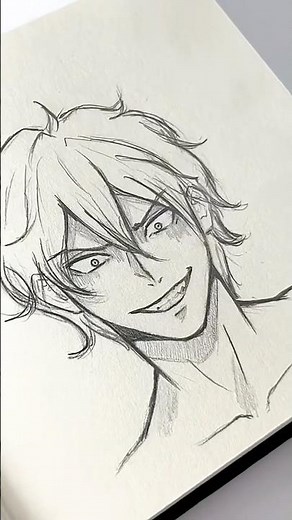 How to sketch anime villain boy step by step! #drawsoeasyanime #drawing #howtodraw