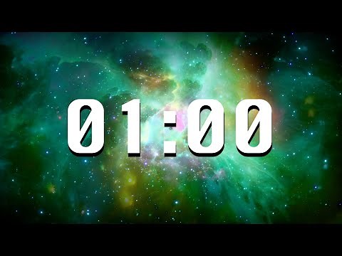 1 Minute Countdown Timer with Alarm and Deep Space Ambient Music