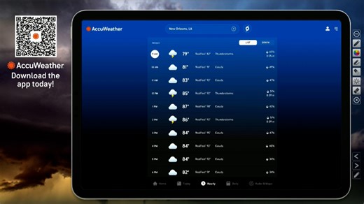 Enhanced hour-by-hour forecasting with the free AccuWeather app