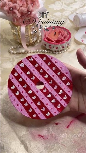 CD Painting 🎨 #shorts #cdpainting #diy #satisfying #acrylicpainting #handmade #artshorts #viral