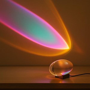 Crystal LED Eye of the Sky Table Lamp With White, Sunset, Blue-purple Filters – Handmade USB Powered Modern Bedside Light, Office Lamp - Etsy