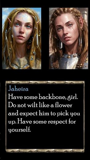 Aerie being shallow, Jaheira being Jaheira (Baldur's Gate II dialog) - Fully voiced