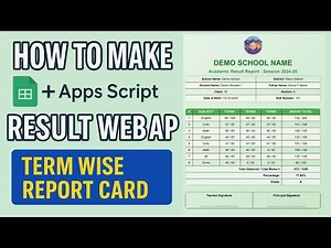 How to Make Online Student Result Card Report | Student Report Card Web App with Apps Script | D33
