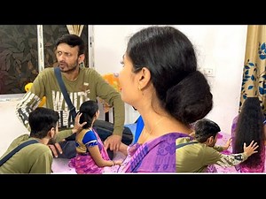 After many attempts painter touched her long hair | Long hair play by Painter | Long hairplay story