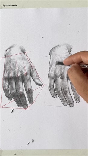 14K views · 292 reactions | So Easy method to draw hand ✅. #artist #pencilsketch #artwork | Arjun sethi sketches | Facebook