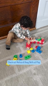 We've got tons of fun skill-building toys to put under your tree, including this stacking train that promotes physical skills like fine motor and movement.🎄🚂 Shop now: https://brnw.ch/21wPCy0 | Melissa & Doug
