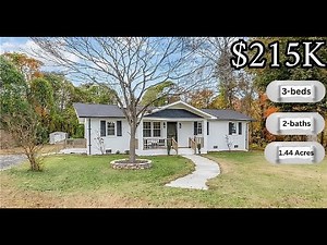 $215K Affordable Brick Ranch on 1.44 Acres in NC | No HOA, Move-In Ready