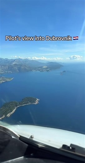 The adriatic stretches endlessly blue. Highland scatter like stepping stones on the left the old town centuries of history behind those walls and for men forever known as Kings landing for Game of Thrones ahead the run way perched high on a plateau carved into the cliffs above the sea Landing that feels like stepping into a movie scene only a few app approaches, few unique #aviation #Travel #Debrovnik #reels #cockpit