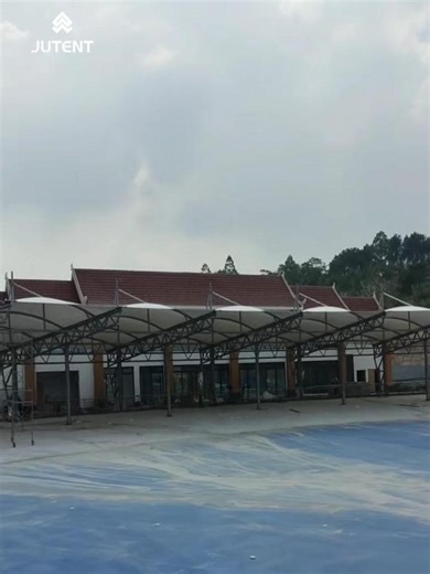 Wave Pool Membrane Structure Step into the wave pool like never before! 🌊✨ A sleek tensile membrane canopy walkway guides you from the entrance, keeping queues cool, bright & breezy. Its airy, sun-filtering design makes waiting fun, not hot or crowded. Flowing curves match the water park’s energy, turning every step into a moment of joy. Queue. Relax. Dive in. 💦 #WavePool #canopypool #swimmingpoolcanopy #WaterParkGoals #WavePoolFun #MembraneStructure