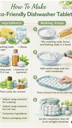 “₹50 Mein Banaye Eco Dishwasher Tablets 😱 | Chemical Free Cleaning DIY”