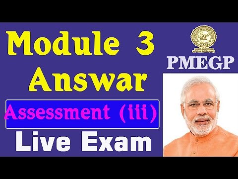 Pmegp edp training questions and answers I Edp training module 3 answer key ll pmegp loon