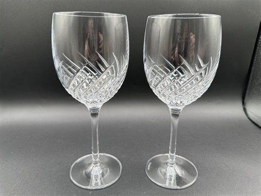 Waterford Crystal Red Wine Glasses - Essentially Wave Pattern, Ireland (pair) - Etsy New Zealand