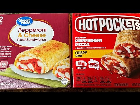 Comparing Flavor and Value on Hot Pockets Vs. Great Value.