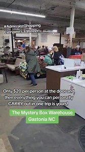 2.3K views | This weekend was unprecedented and yall took BIG advantage of it! Look at these #AdmissionShopping hauls! Open Saturday 9a to 12 noon, Sunday 10a to 1p and Monday 4p to 7p. 1820 Spencer mtn rd Gastonia NC. In the back by the smokestack. Cash only and no one under 16 admitted. Come see us! #SpreadTheWord #TagaFriend | The Mystery Box Warehouse Gastonia NC | Facebook