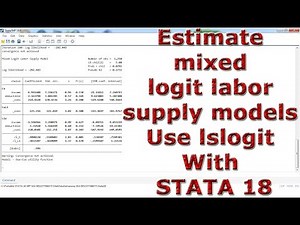 Estimate mixed logit labor supply models Use lslogit With STATA 18
