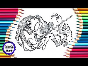 Spider Man vs Venom and Carnage Coloring Pages / Spider Man Coloring / #spiderman ‪@colorgoart‬