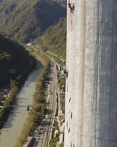 5.5M views · 58K reactions | Our next #brandofthebrave moment was Janja Garnbret and Domen Škofic crazy ascent of the tallest artificial route in the world. This was 360M tall and the climbing was F7B-F8B, with a total of 13 pitches. Impressive doesn’t quite cut it! | Adidas Five Ten | Facebook