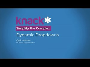 Dynamic Dropdowns - Knack Database