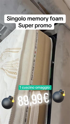 ❤️PROMOZIONE MATERASSO SINGOLO MEMORY FOAM ❤️ 🥰SPESSORE 25 cm 🥰 🩷FASCIA 3D TRASPIRANTE 🩷 💙ANALLERGICO ANTI-ACARO ACCOGLIENTE SUPER TRASPIRANTE💙 PREZZO BOMBA 💣 89,99€ 💣 #materassi #memory #promo #neiperteee #offerte