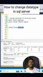 how to change data type in SQL server? #database ##dataanalysis #data #shorts #1million
