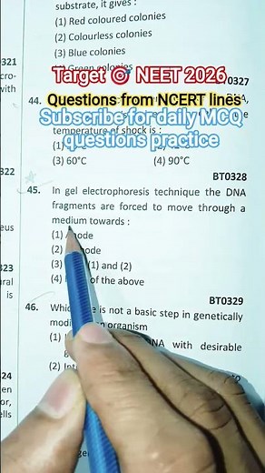 biotechnology principles and processes classxii ncert based MCQ #neetmcq #neet2026 #aiimsdelhi