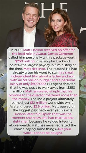Matt Damon Rejected $250 Million for One Film — The Reason Made His Wife Emotional