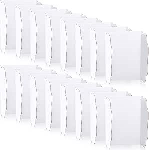 Ctosree 16 Pieces Tri Fold Poster Board 22 x 14 Inch Corrugated White Fold Presentation Board Trifold Poster Board Corrugated Board Cardboard Science Fair Display Boards for School Class Meeting Photo