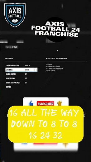 Axis Football 24 Things you should know!