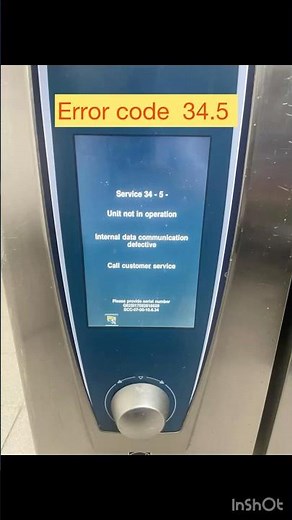 Rational oven SSC Error code 34.5 troubleshooting # #restaurant #rational