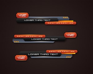 Premium Vector | Abstract modern geometric lower third banner template design for broadcasting, live, streaming, news video, interface template.