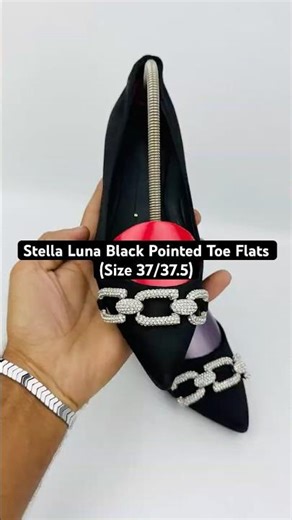Stella Luna Black Pointed Toe Flats (Size 37/37.5) #stellaluna #prelovedtreasures #usedshoes