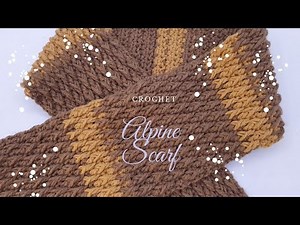 CROCHET Alpine stitch Scarf || 2 Colors Project || Child Size || Crochet Scarf for 3 years