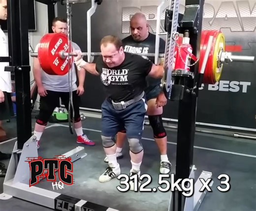 Ed Coan squatting 312.5kg x 3 while training at PTC in his mid 50s. In sleeves as well. | PTC Headquarters