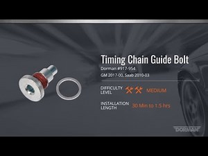 Engine Timing Chain Guide Bolt Installation Video by Dorman Products