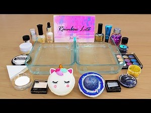 Unicorn vs Galaxy Glitter Mixing Makeup Eyeshadow Into Slime Special Series 116 Satisfying Slime