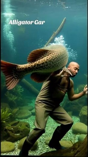 Alligator Gar: A prehistoric-looking "living fossil" fish found in the rivers and bayous of South