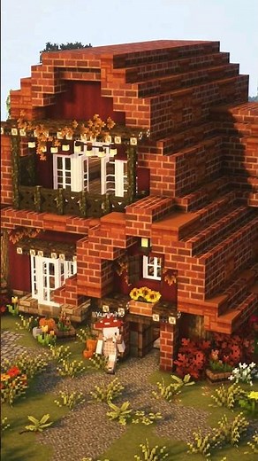 Aesthetic Autumn Cottagecore House in Minecraft 🍁🍂 with ‪@ArichooMC‬